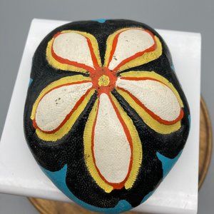 Giant Vintage Hand Painted Sea Biscuit, Natural Beach Wall or Table Decor Floral